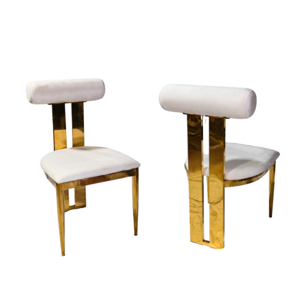 Gold & White Bonnie Chair
