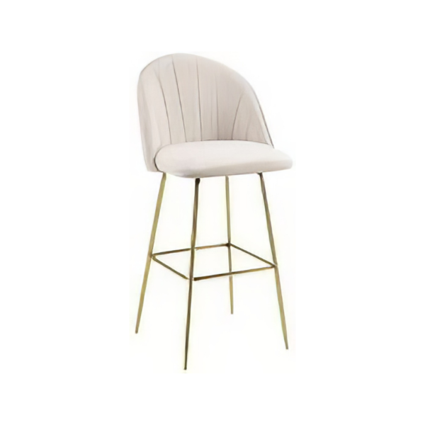 Velvet Ivory Stool